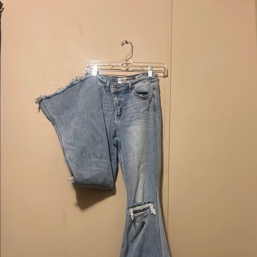 Flying Monkey Blue Flare Wide Leg Jeans
